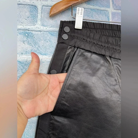 ALEXANDER WANG x H&M Genuine Leather Tearaway Jogger Pants size 6 - Picture 7 of 11